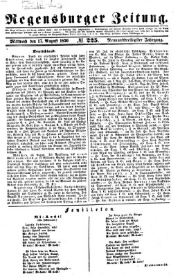 Regensburger Zeitung Mittwoch 17. August 1859