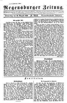 Regensburger Zeitung Donnerstag 25. August 1859