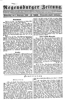 Regensburger Zeitung Donnerstag 1. September 1859