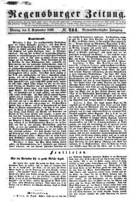 Regensburger Zeitung Montag 5. September 1859