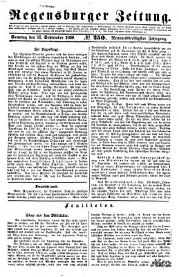 Regensburger Zeitung Sonntag 11. September 1859