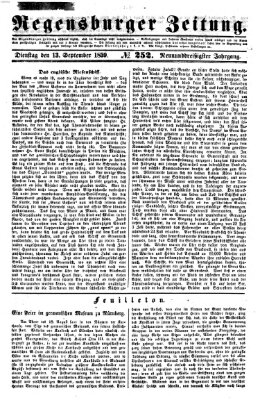 Regensburger Zeitung Dienstag 13. September 1859