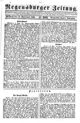 Regensburger Zeitung Mittwoch 14. September 1859