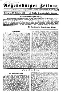 Regensburger Zeitung Freitag 16. September 1859