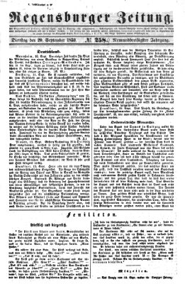 Regensburger Zeitung Dienstag 20. September 1859