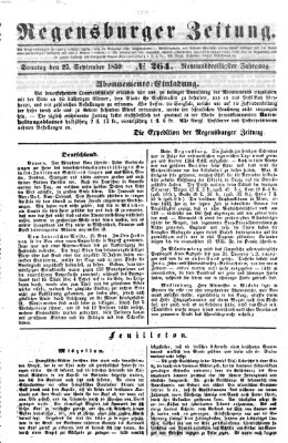 Regensburger Zeitung Sonntag 25. September 1859