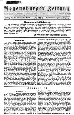 Regensburger Zeitung Freitag 30. September 1859