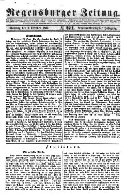 Regensburger Zeitung Sonntag 2. Oktober 1859