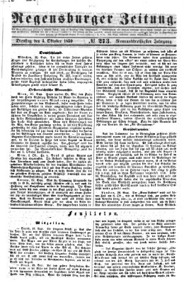 Regensburger Zeitung Dienstag 4. Oktober 1859