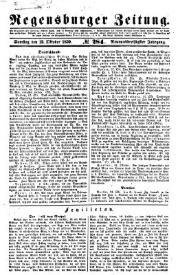 Regensburger Zeitung Samstag 15. Oktober 1859