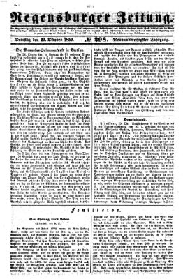 Regensburger Zeitung Samstag 29. Oktober 1859