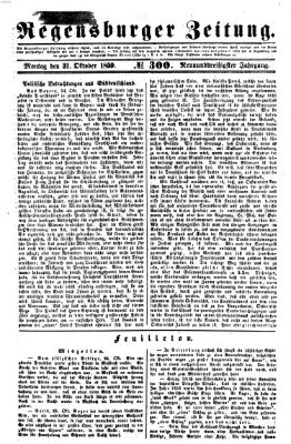 Regensburger Zeitung Montag 31. Oktober 1859