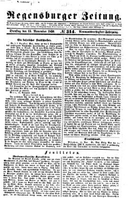 Regensburger Zeitung Dienstag 15. November 1859