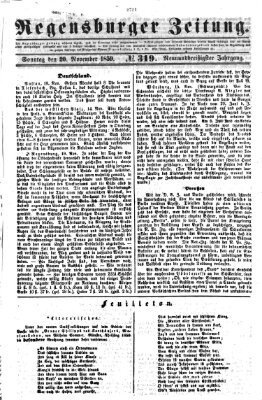 Regensburger Zeitung Sonntag 20. November 1859