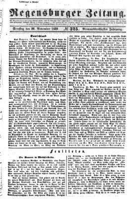 Regensburger Zeitung Samstag 26. November 1859