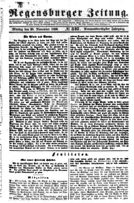 Regensburger Zeitung Montag 28. November 1859