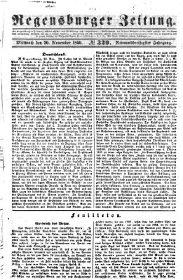 Regensburger Zeitung Mittwoch 30. November 1859