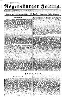 Regensburger Zeitung Sonntag 11. Dezember 1859