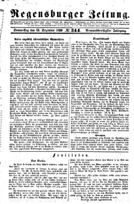 Regensburger Zeitung Donnerstag 15. Dezember 1859