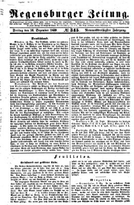 Regensburger Zeitung Freitag 16. Dezember 1859