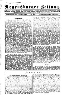 Regensburger Zeitung Sonntag 18. Dezember 1859