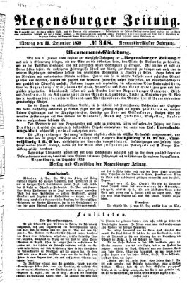 Regensburger Zeitung Montag 19. Dezember 1859