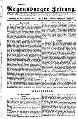 Regensburger Zeitung Dienstag 20. Dezember 1859