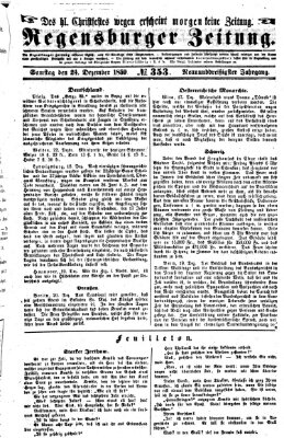 Regensburger Zeitung Samstag 24. Dezember 1859