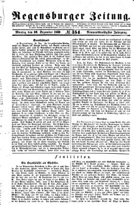 Regensburger Zeitung Montag 26. Dezember 1859