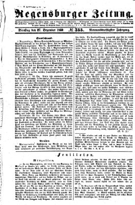 Regensburger Zeitung Dienstag 27. Dezember 1859