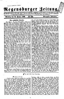 Regensburger Zeitung Sonntag 15. Januar 1860