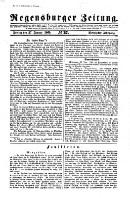 Regensburger Zeitung Freitag 27. Januar 1860