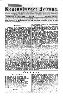 Regensburger Zeitung Sonntag 29. Januar 1860