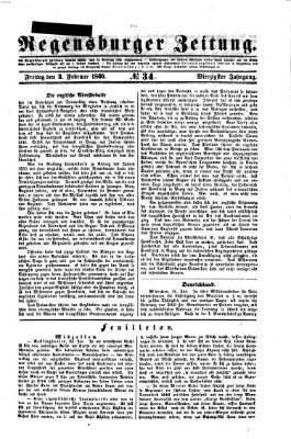 Regensburger Zeitung Freitag 3. Februar 1860