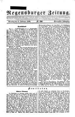 Regensburger Zeitung Sonntag 5. Februar 1860