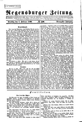 Regensburger Zeitung Dienstag 7. Februar 1860