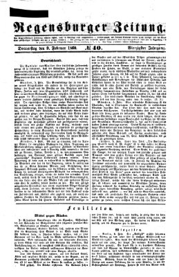 Regensburger Zeitung Donnerstag 9. Februar 1860