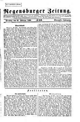 Regensburger Zeitung Dienstag 21. Februar 1860