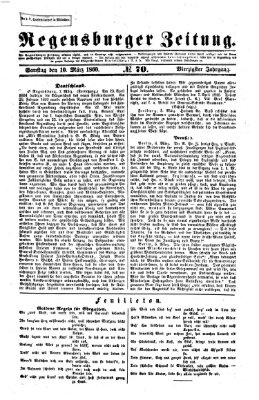 Regensburger Zeitung Samstag 10. März 1860