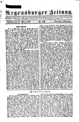 Regensburger Zeitung Sonntag 11. März 1860