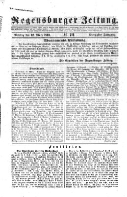 Regensburger Zeitung Montag 12. März 1860