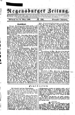 Regensburger Zeitung Mittwoch 14. März 1860