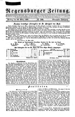 Regensburger Zeitung Freitag 16. März 1860