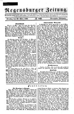 Regensburger Zeitung Dienstag 20. März 1860