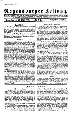 Regensburger Zeitung Donnerstag 22. März 1860