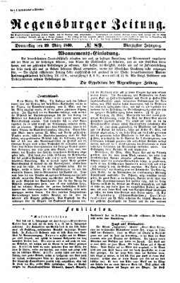 Regensburger Zeitung Donnerstag 29. März 1860