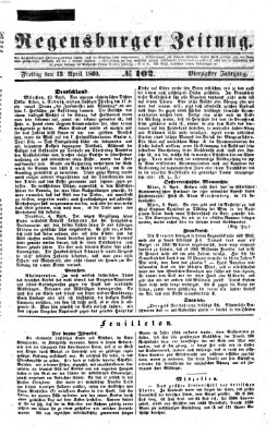 Regensburger Zeitung Freitag 13. April 1860