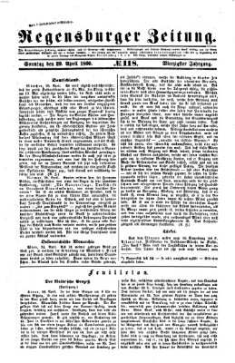 Regensburger Zeitung Sonntag 29. April 1860