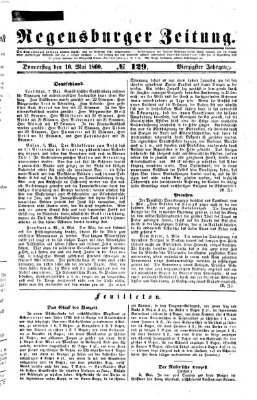 Regensburger Zeitung Donnerstag 10. Mai 1860