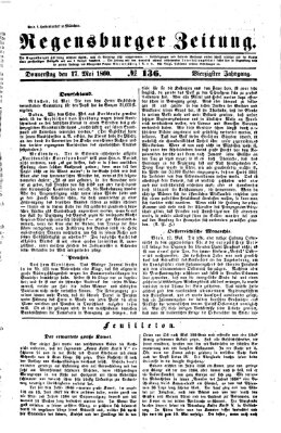 Regensburger Zeitung Donnerstag 17. Mai 1860